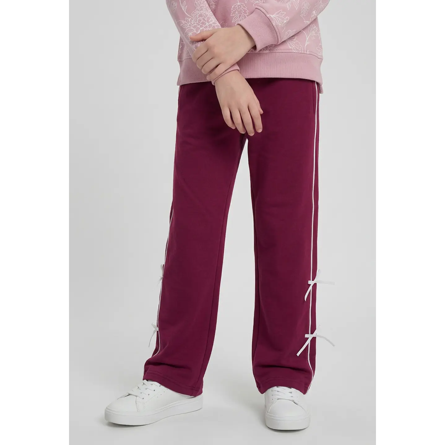 Buzo Lazos Wide Leg Niña Fucsia 1