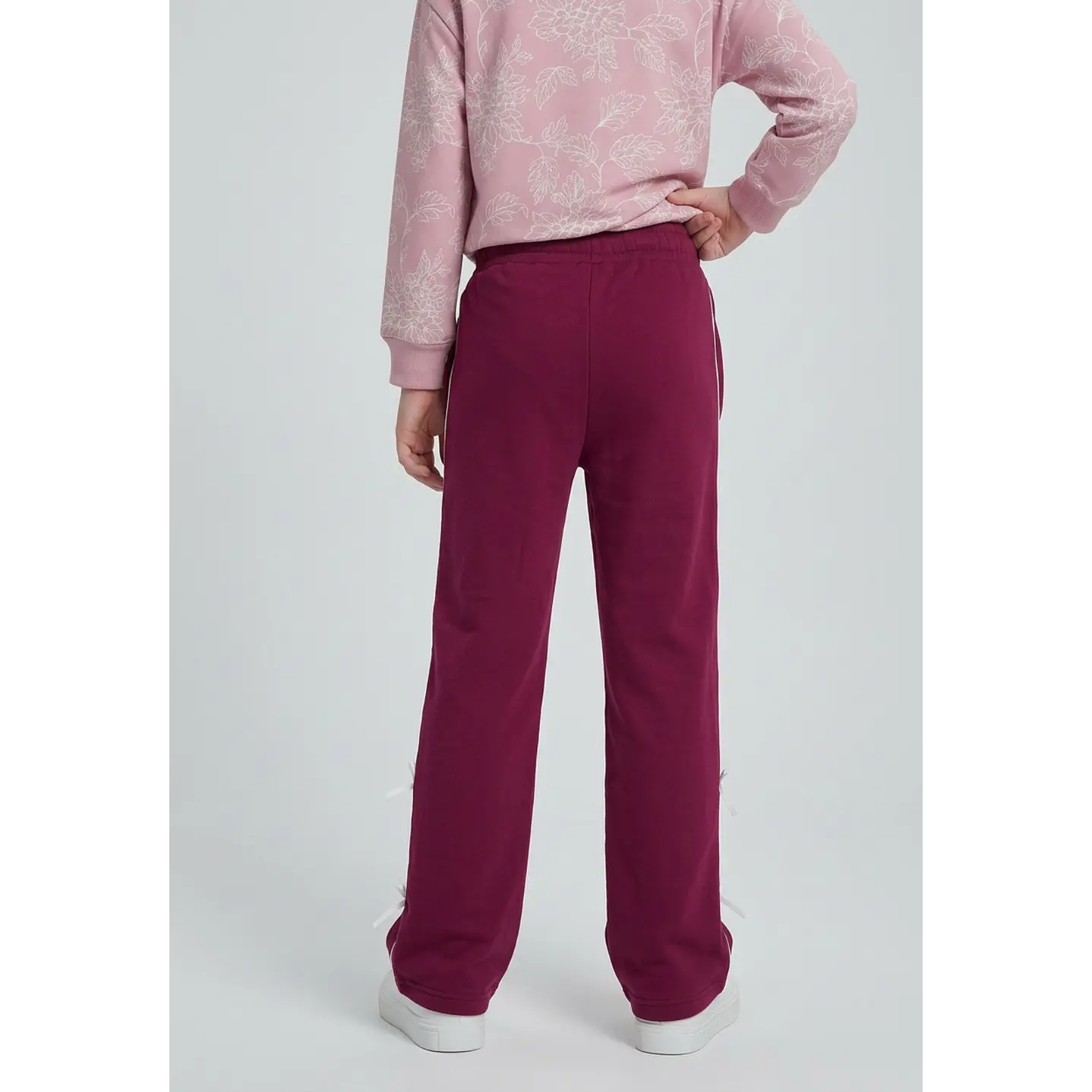 Buzo Lazos Wide Leg Niña Fucsia 2