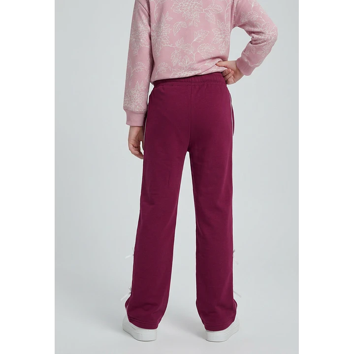 Buzo Lazos Wide Leg Niña Fucsia 2