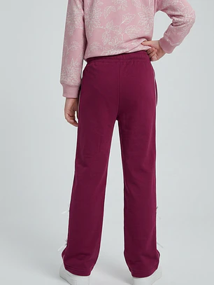 Buzo Lazos Wide Leg Niña Fucsia