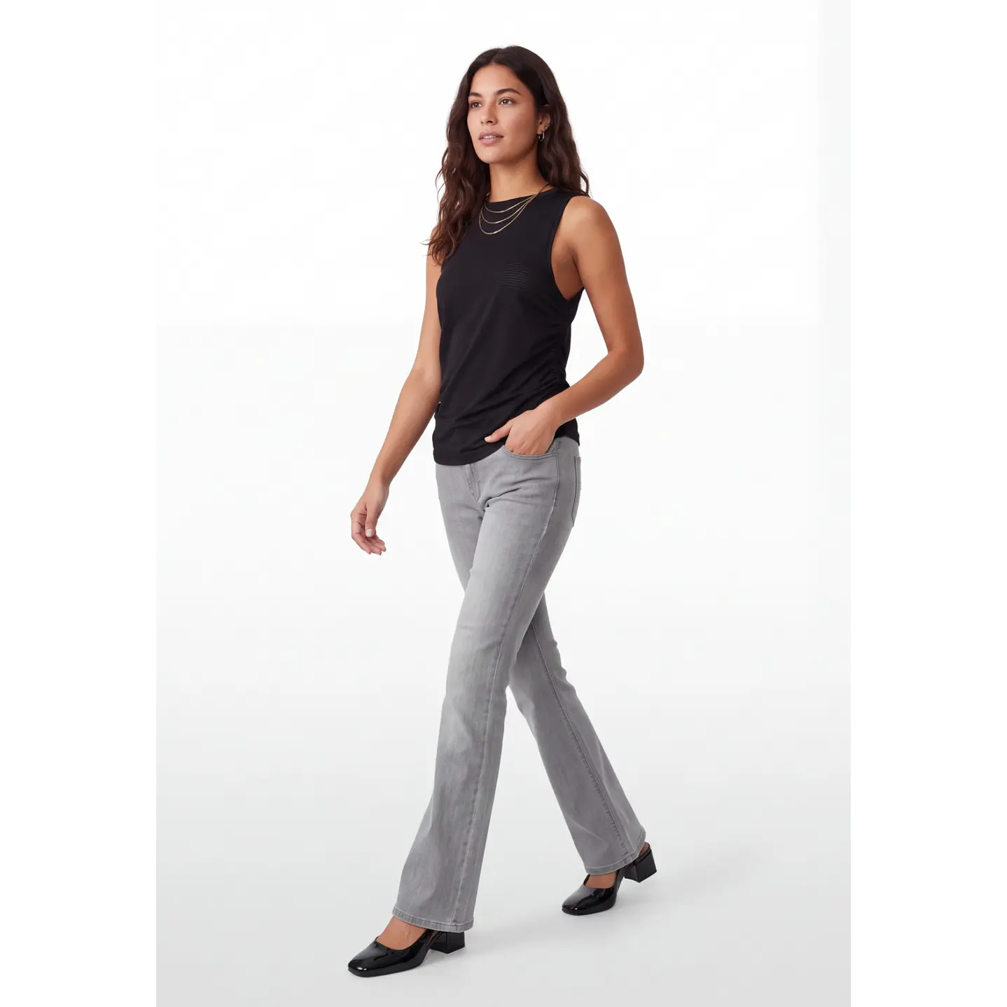 Polera Recogido Mujer  Negro 3