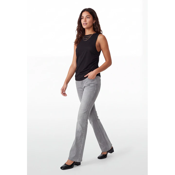 Polera Recogido Mujer  Negro 3