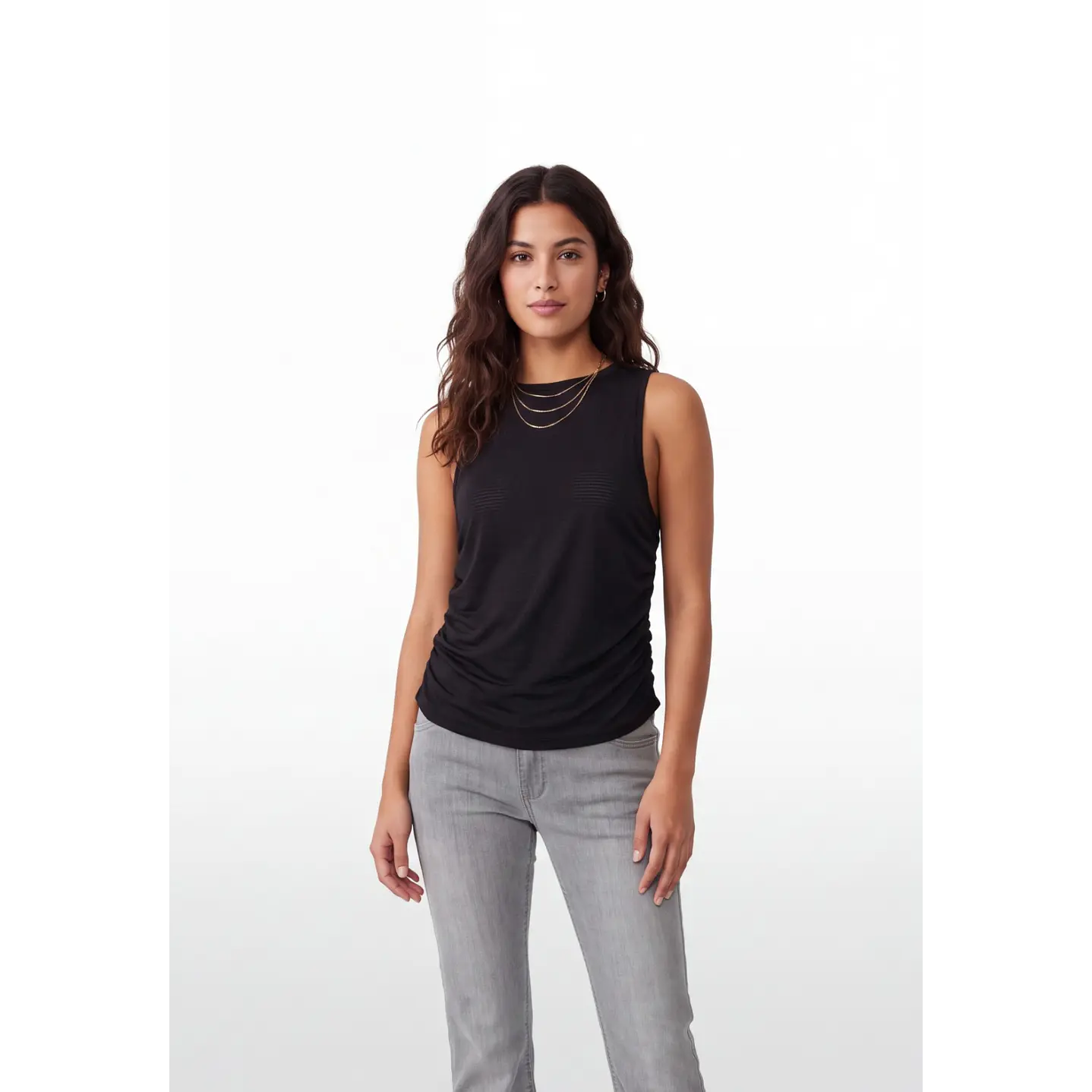 Polera Recogido Mujer  Negro 1