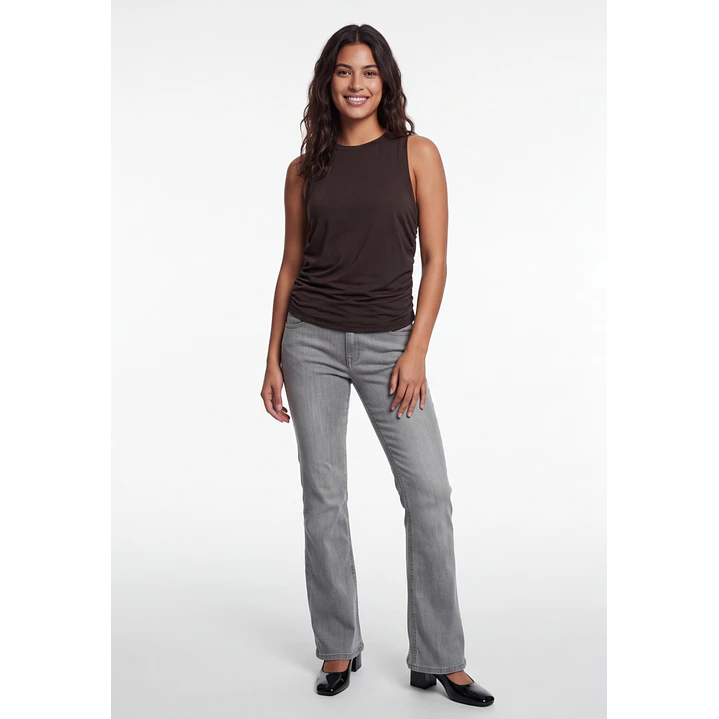 Polera Recogido Mujer Café 3