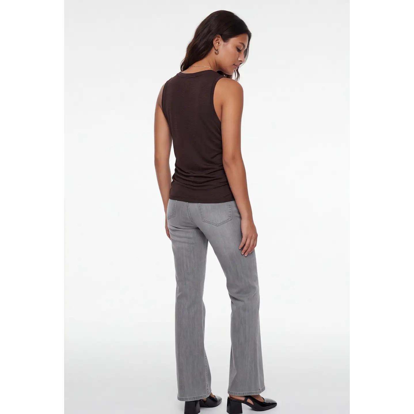 Polera Recogido Mujer Café 2