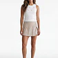 Falda Skort Viscosa Mujer Beige - Miniatura 3