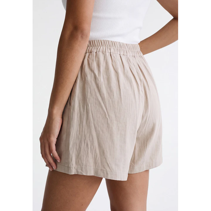Falda Skort Viscosa Mujer Beige 2