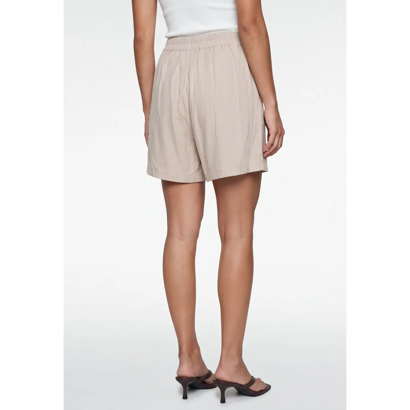 Falda Skort Viscosa Mujer Beige 4