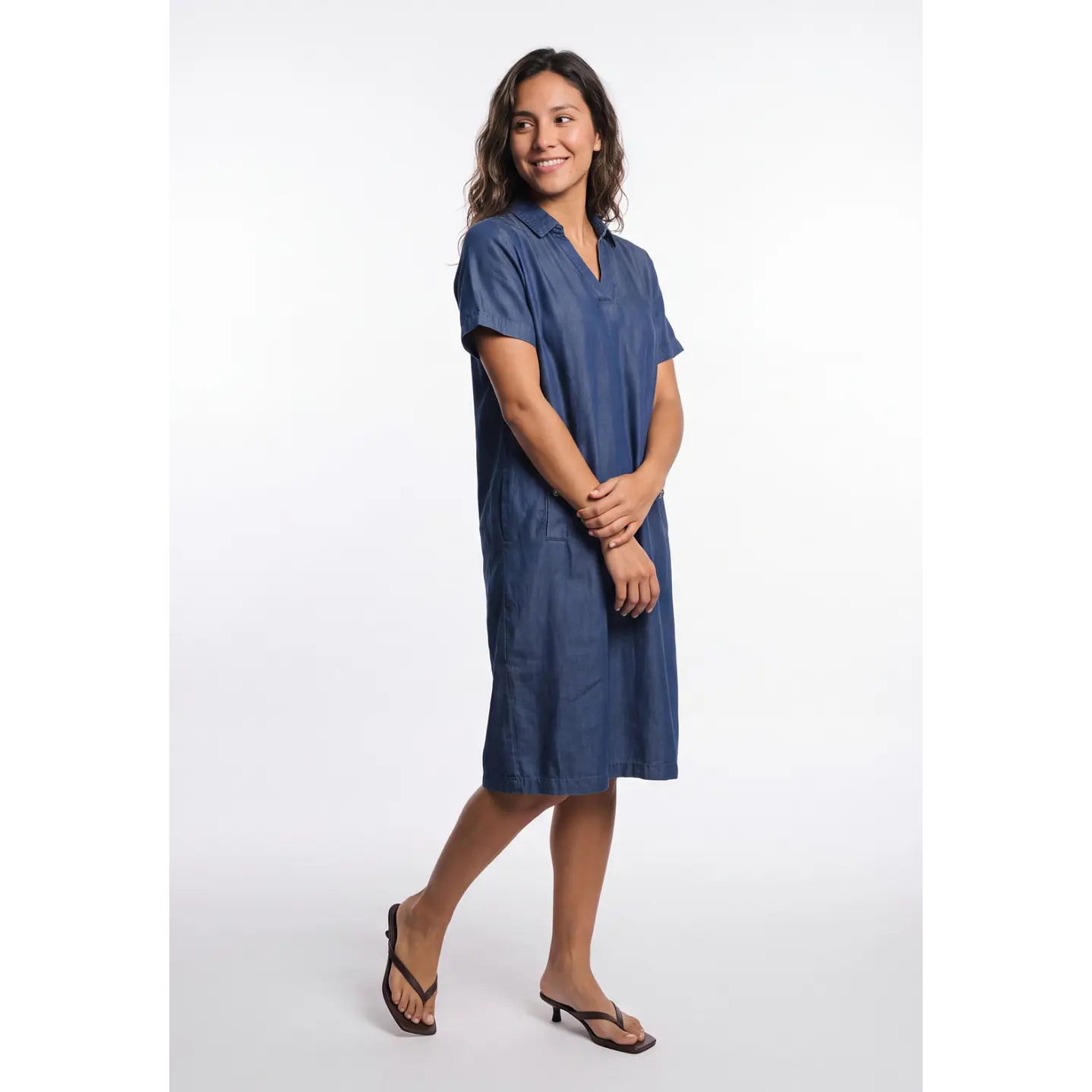 Vestido Tencel Mujer Azul 3