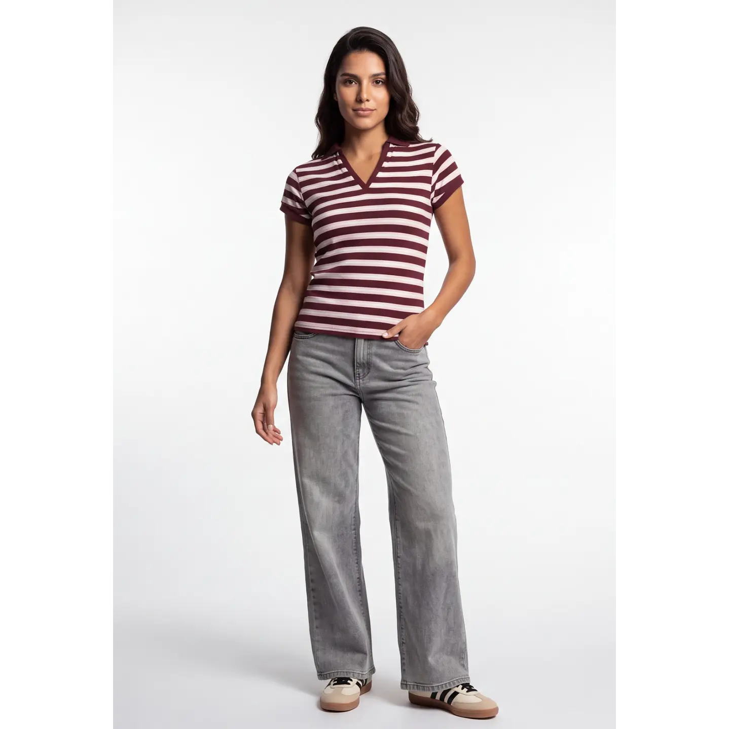 Polera Polo Mujer Café 1