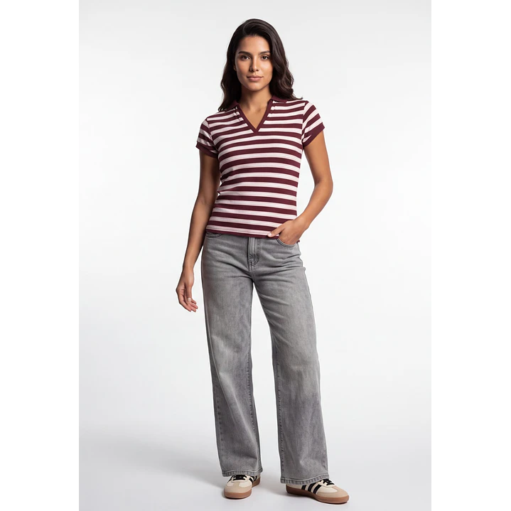 Polera Polo Mujer Café 1