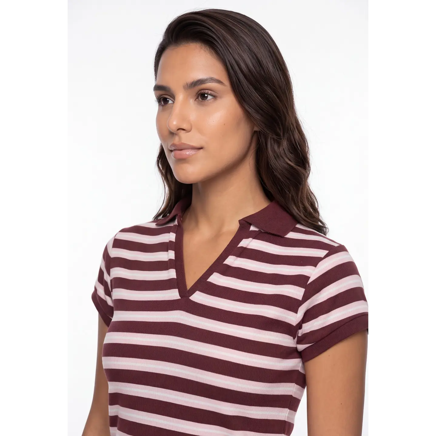 Polera Polo Mujer Café 4