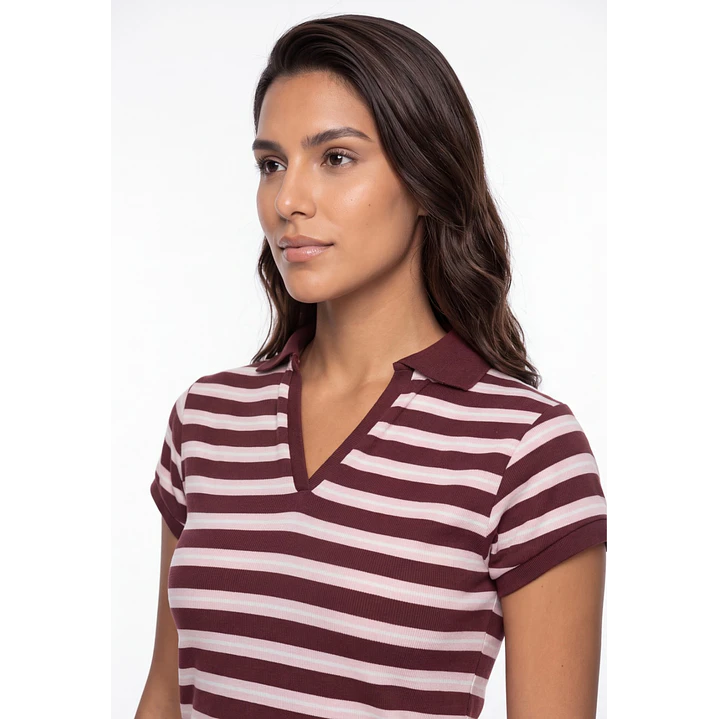 Polera Polo Mujer Café 4