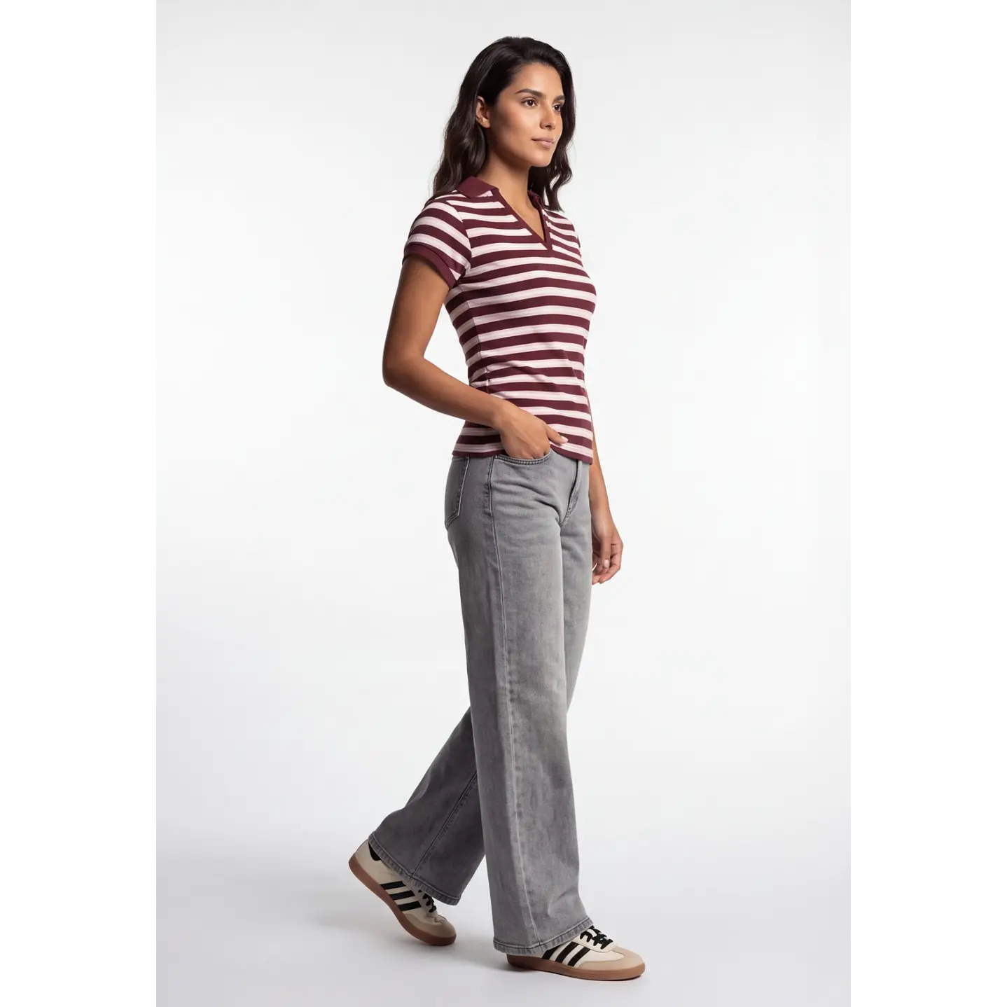 Polera Polo Mujer Café 3