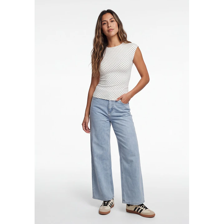 Jeans Wide Leg Mujer Celeste 3