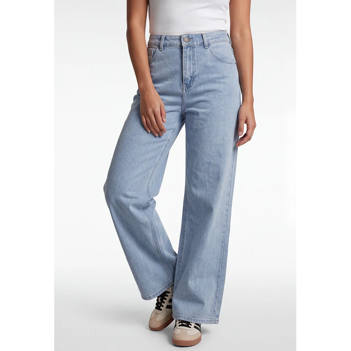 Jeans Wide Leg Mujer Celeste 1