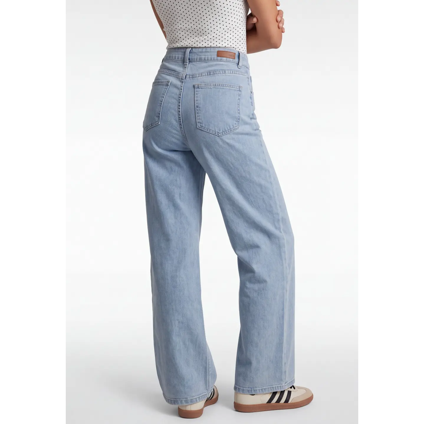 Jeans Wide Leg Mujer Celeste 2
