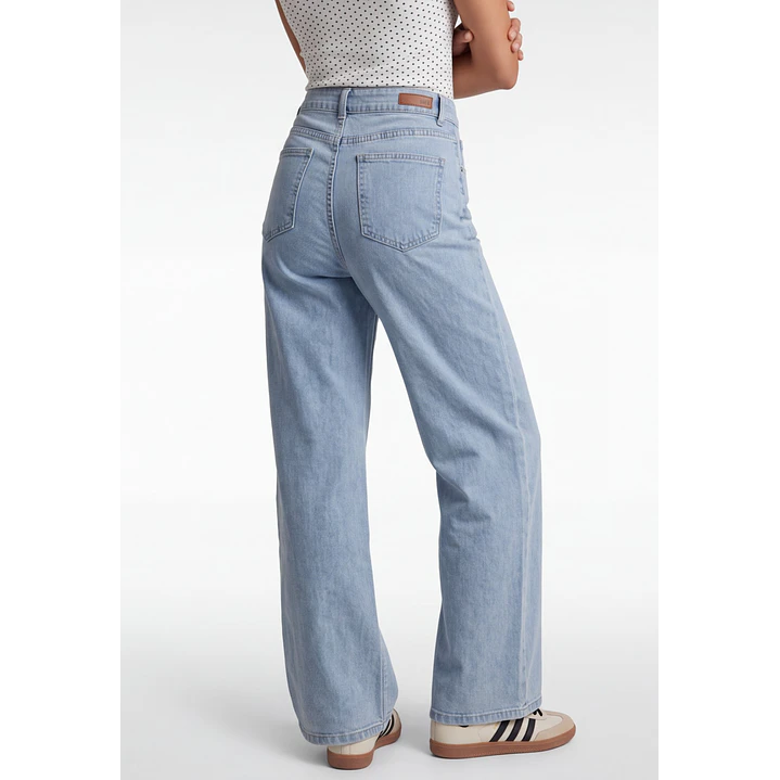 Jeans Wide Leg Mujer Celeste 2