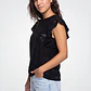 Polera Broderie Mujer Negro - Miniatura 1