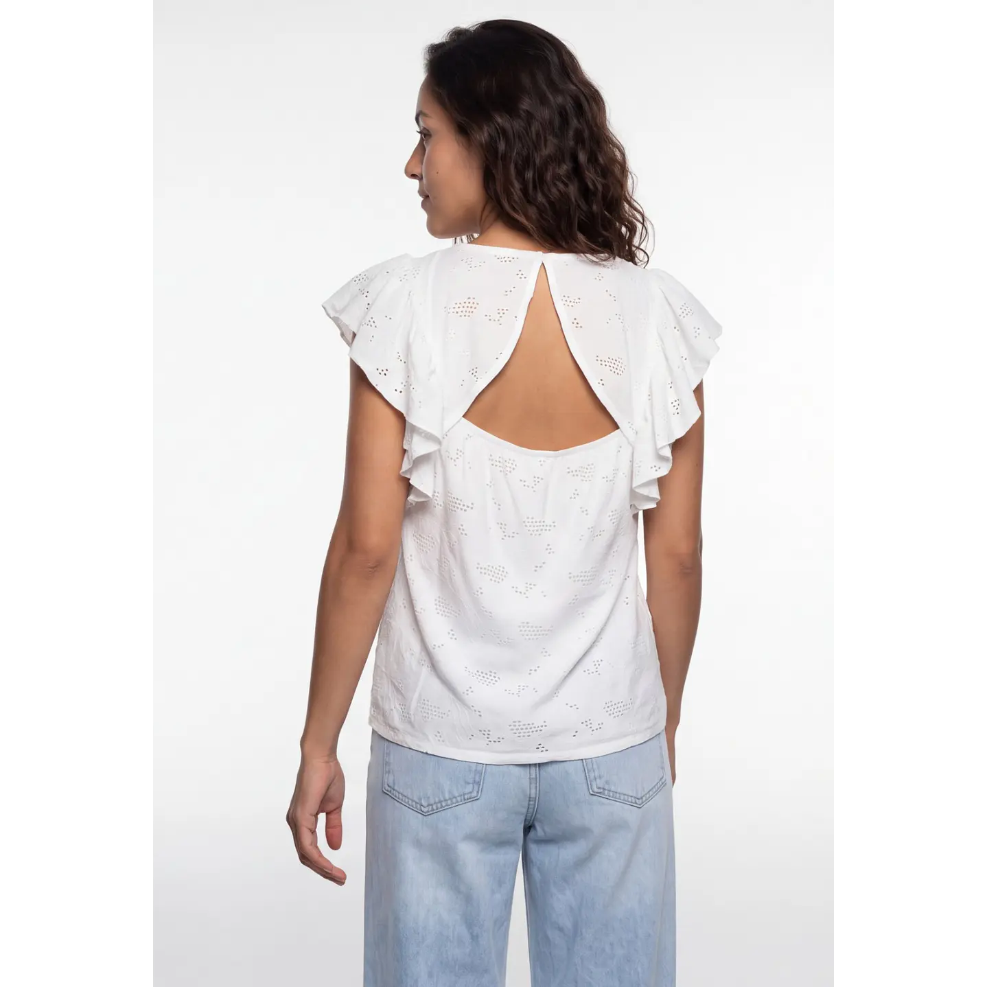 Polera Broderie Mujer Crudo 2