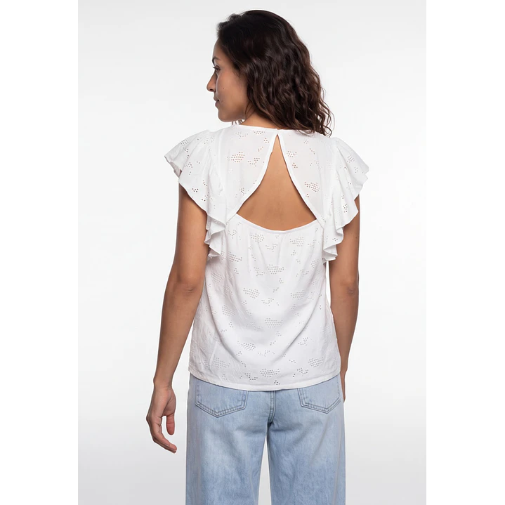 Polera Broderie Mujer Crudo 2
