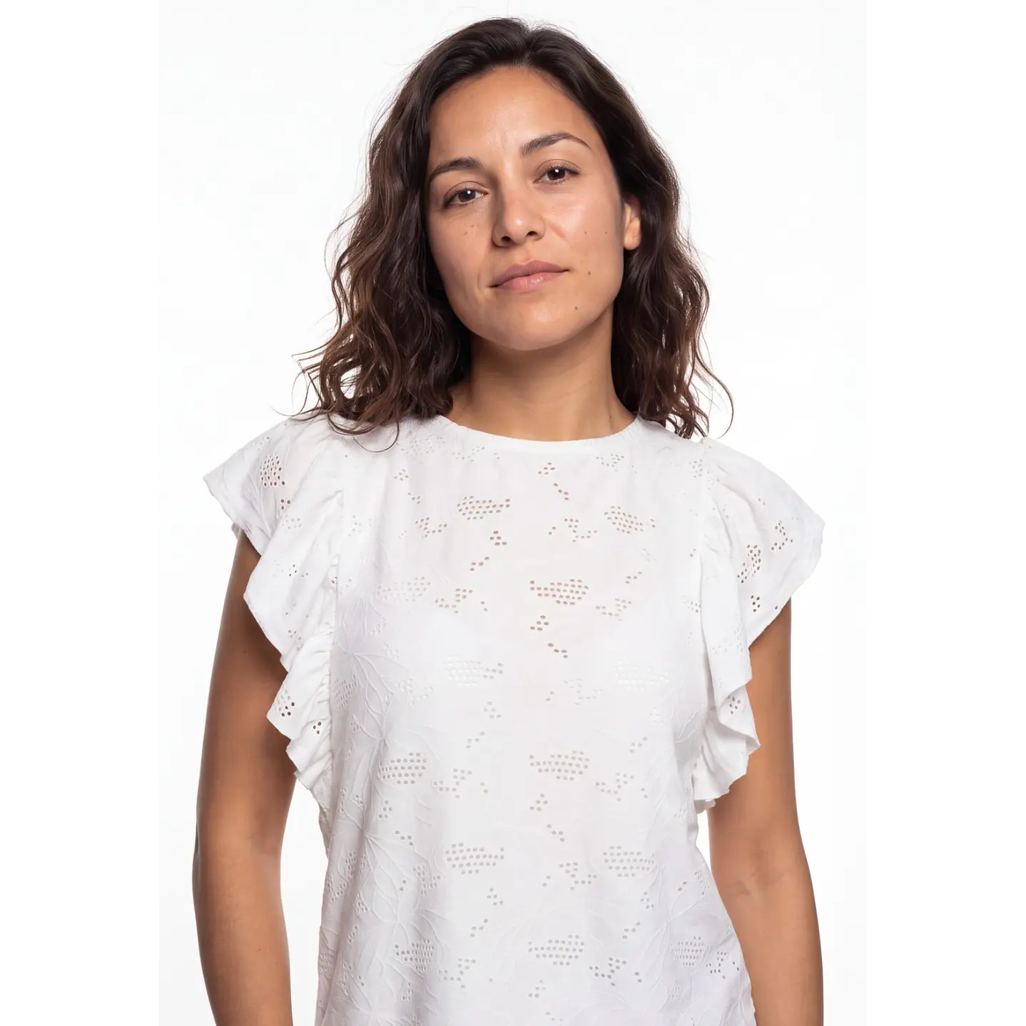 Polera Broderie Mujer Crudo 4