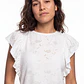 Polera Broderie Mujer Crudo - Miniatura 4