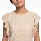 Polera Broderie Mujer Beige - Miniatura 4