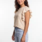 Polera Broderie Mujer Beige - Miniatura 1
