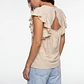 Polera Broderie Mujer Beige - Miniatura 2