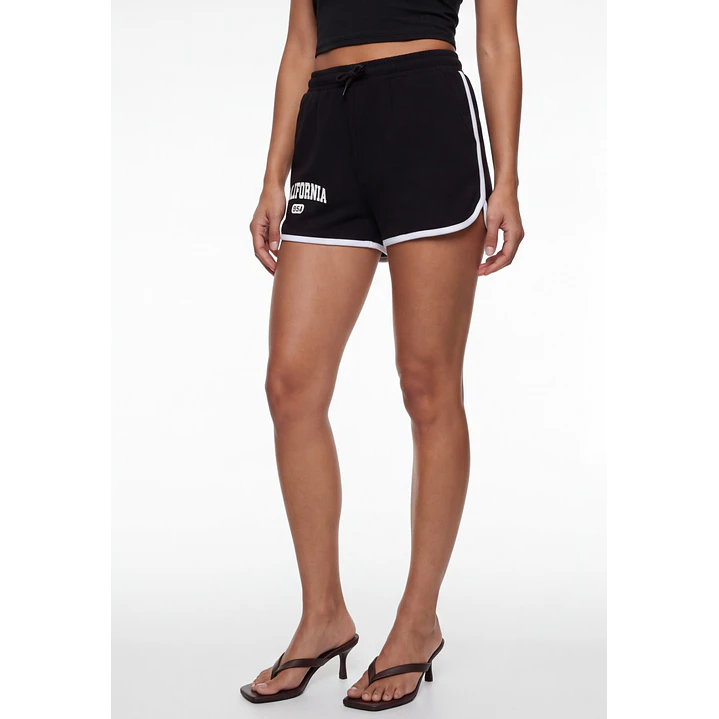 Short Franela Mujer Negro 1