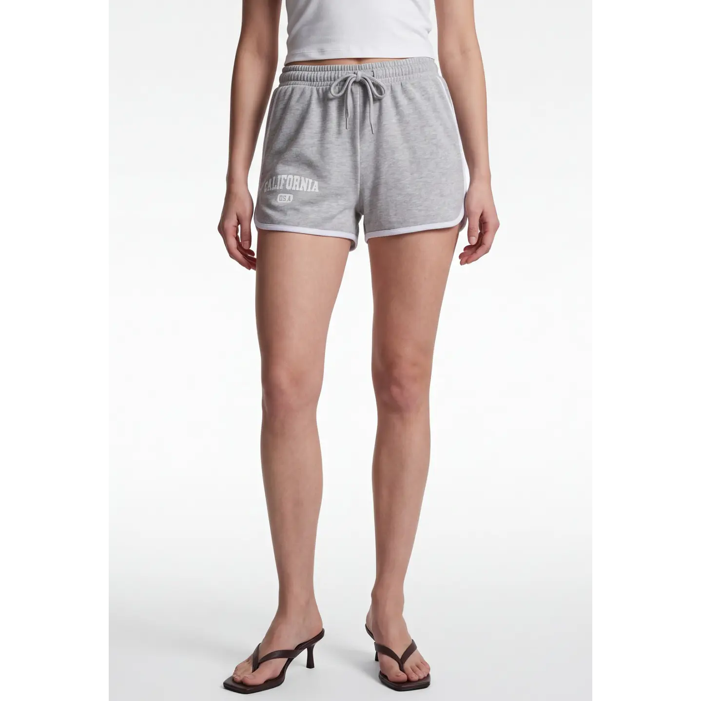 Short Franela Mujer Gris 1