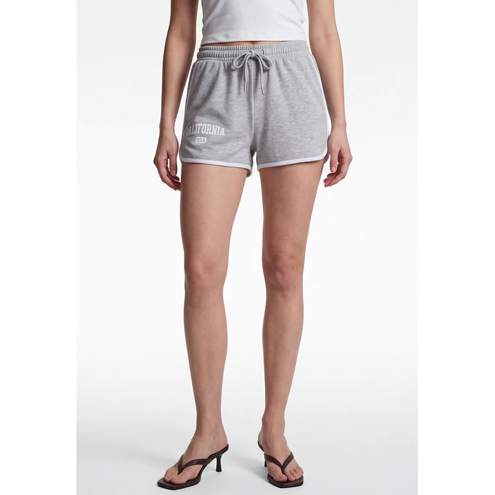 Short Franela Mujer Gris 1