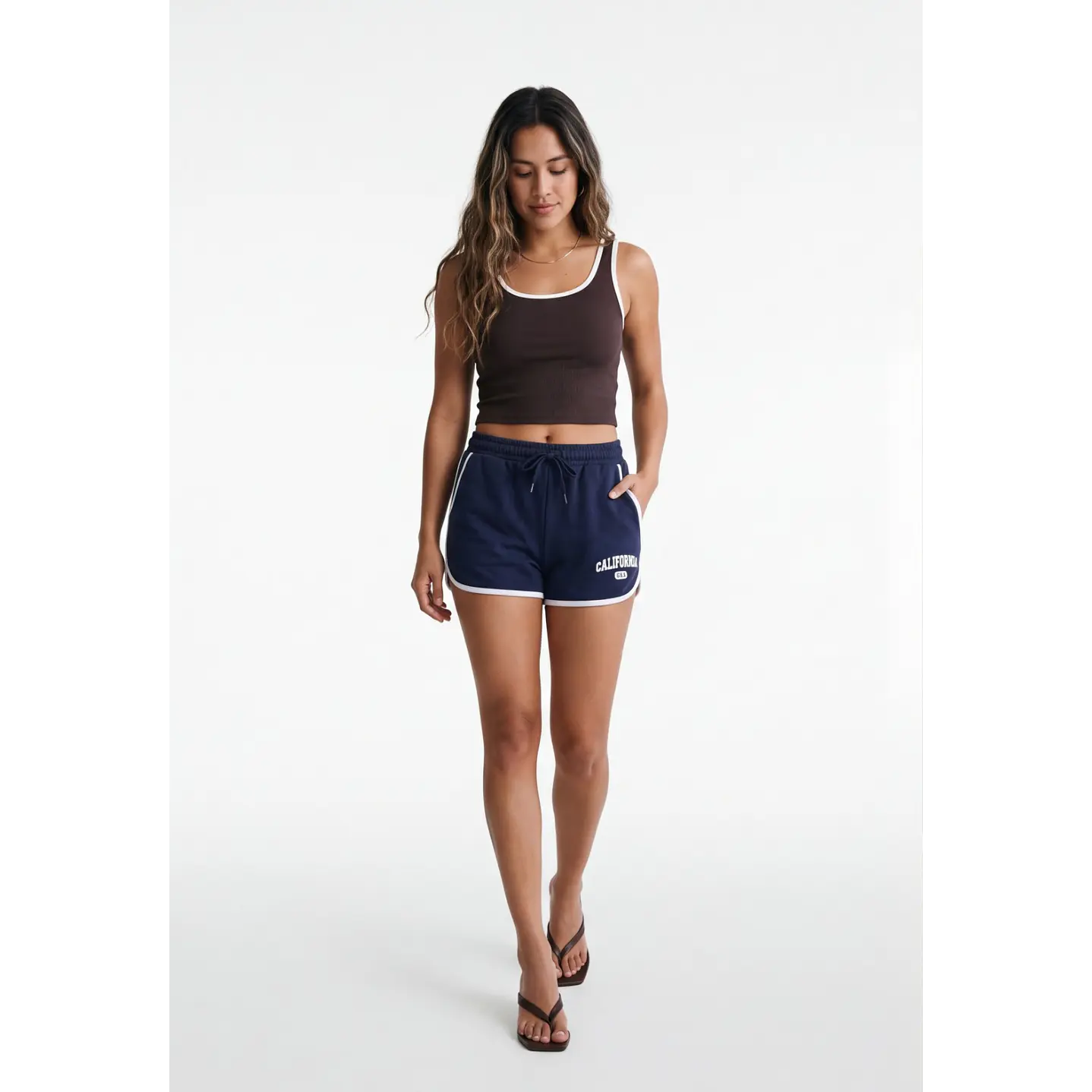 Short Franela Mujer Azul 3