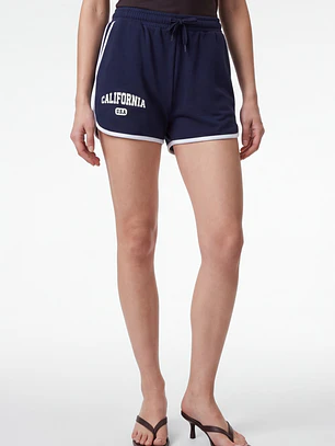 Short Franela Mujer Azul