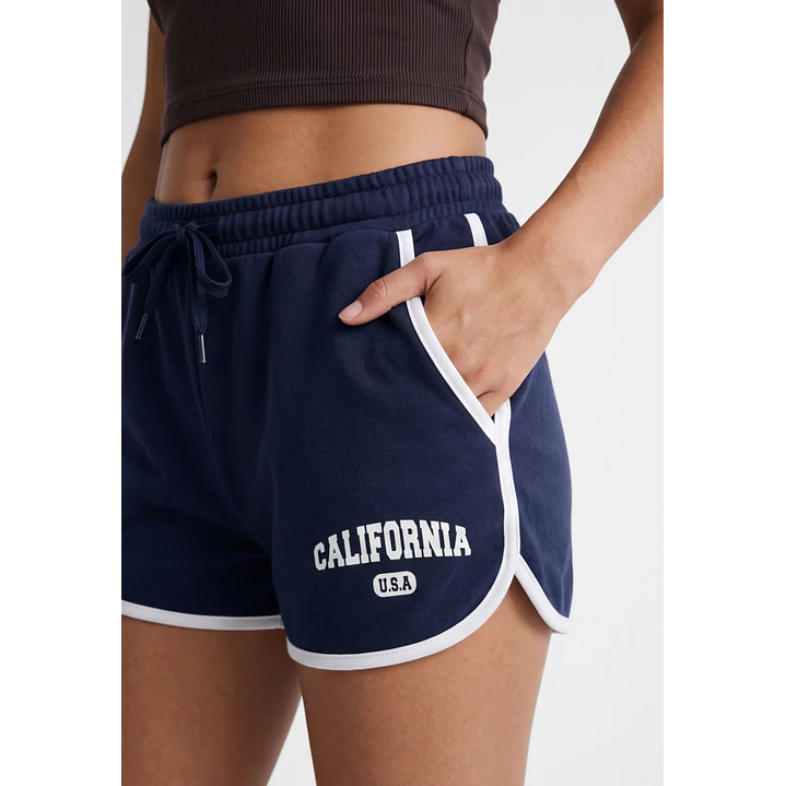 Short Franela Mujer Azul 4