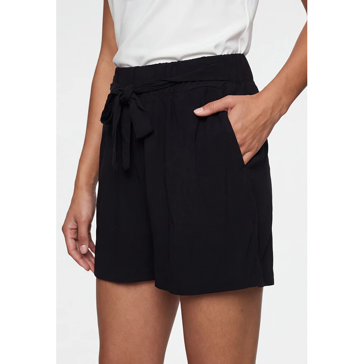 Short Viscosa Lazo Mujer Negro 4