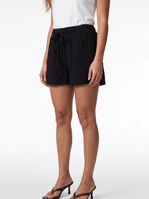 Short Viscosa Lazo Mujer Negro