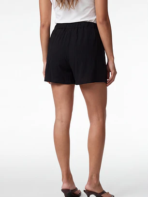 Short Viscosa Lazo Mujer Negro