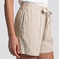 Short Viscosa Lazo Mujer Crudo - Miniatura 4