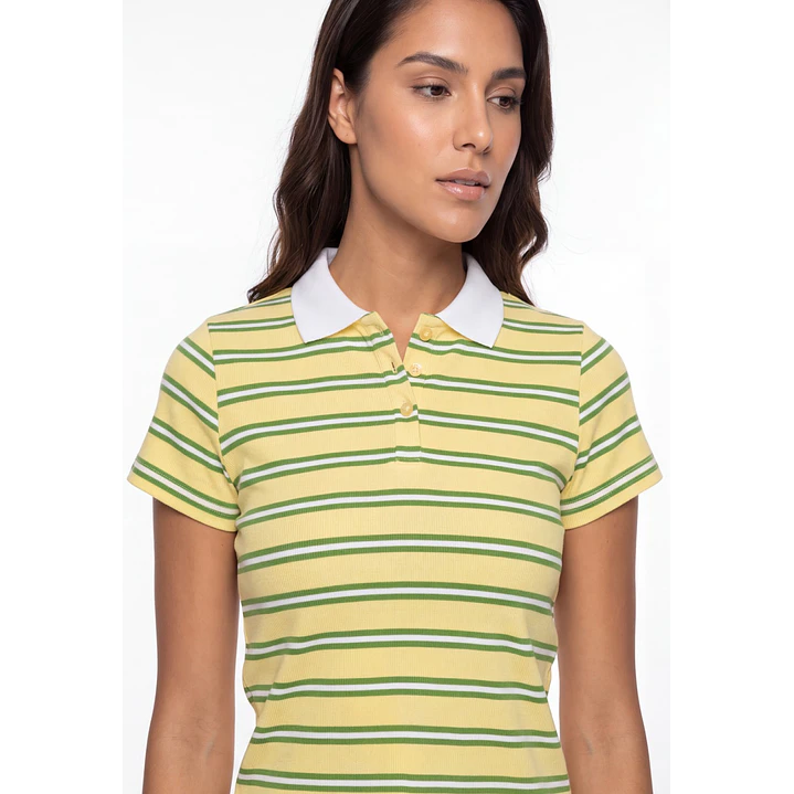 Polera Polo Mujer Amarillo 4