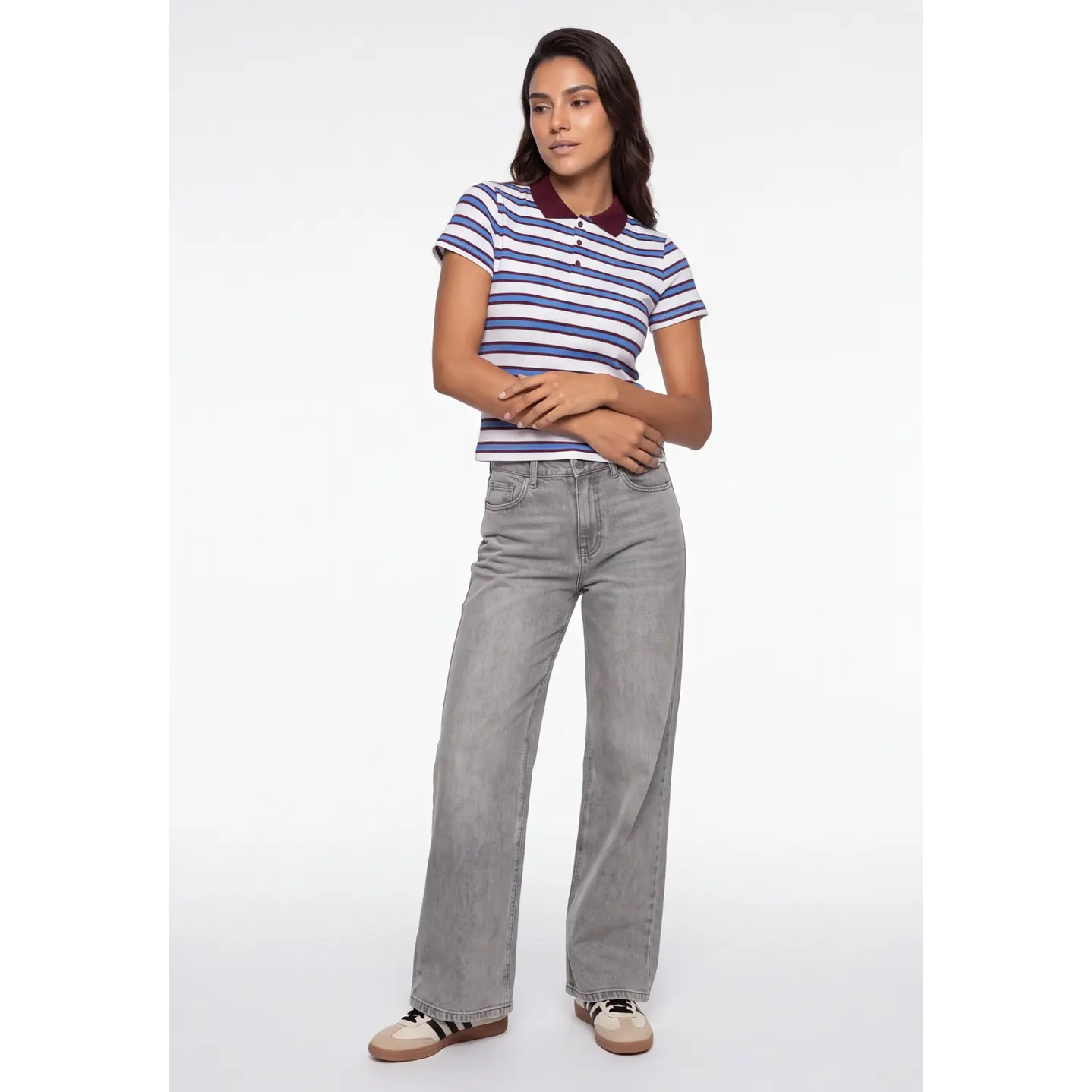 Polera Polo Mujer Blanco 3