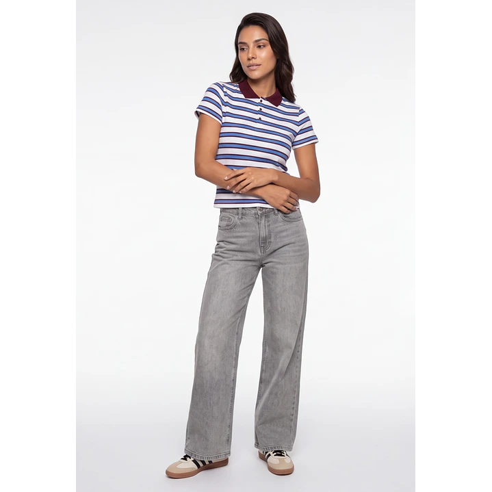 Polera Polo Mujer Blanco 3