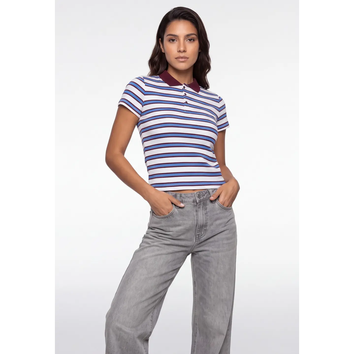 Polera Polo Mujer Blanco 1