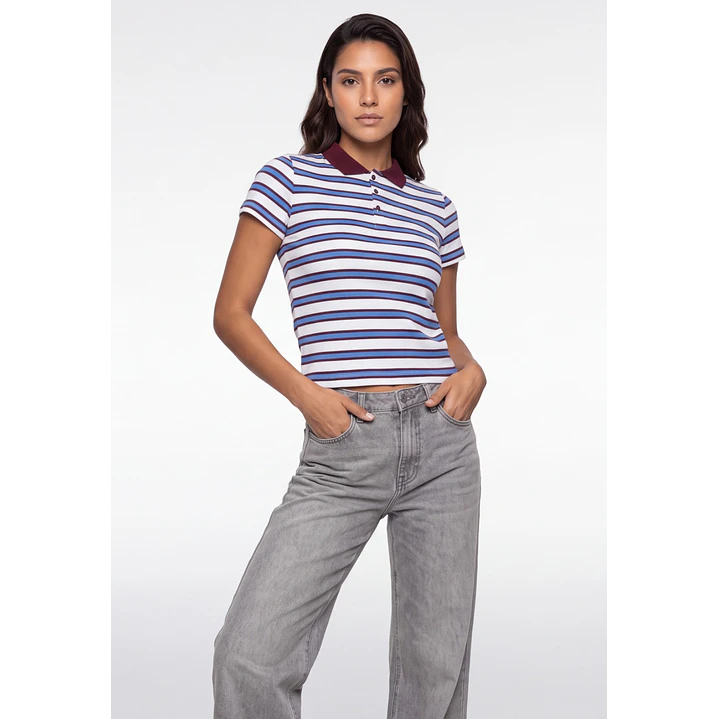 Polera Polo Mujer Blanco 1