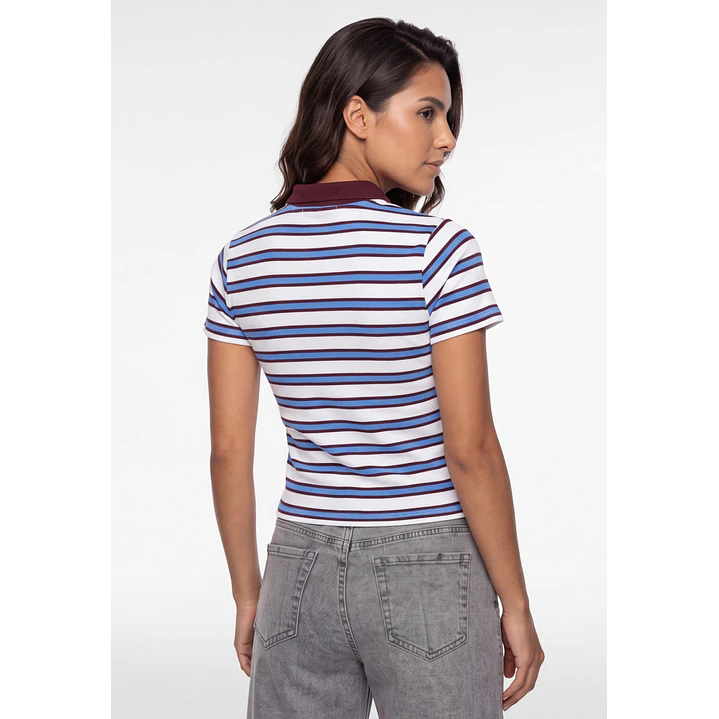 Polera Polo Mujer Blanco 2