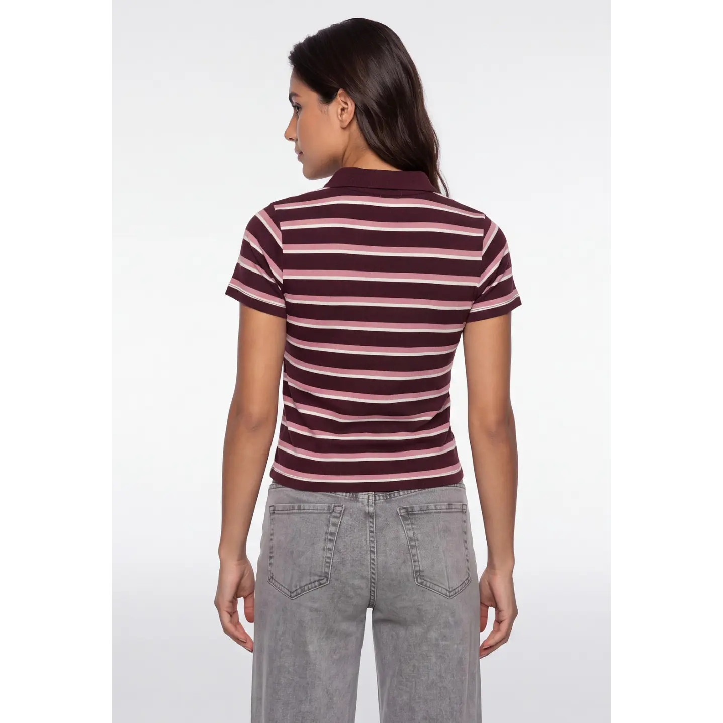 Polera Polo Mujer Burdeo 2
