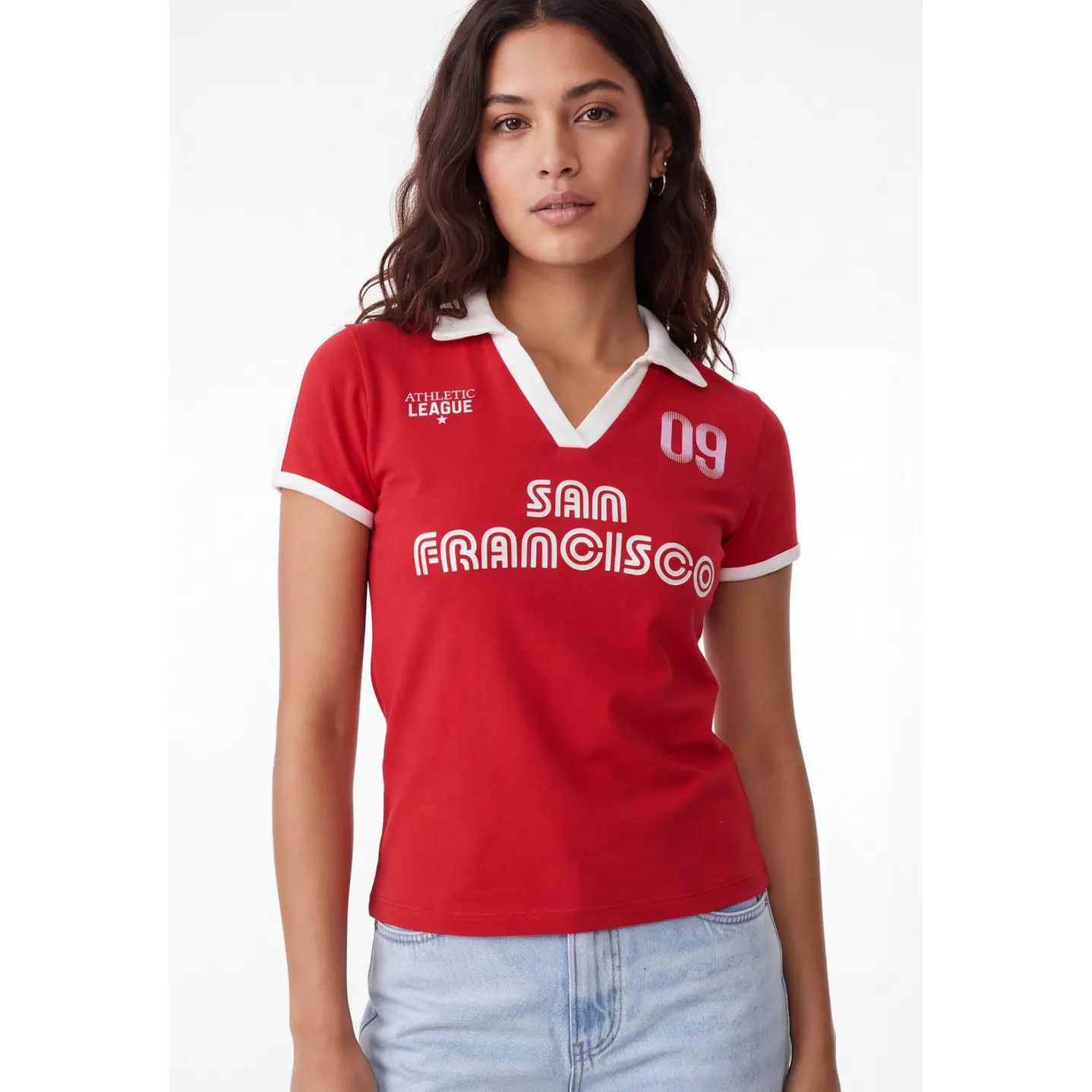 Polera Polo Mujer Rojo 1