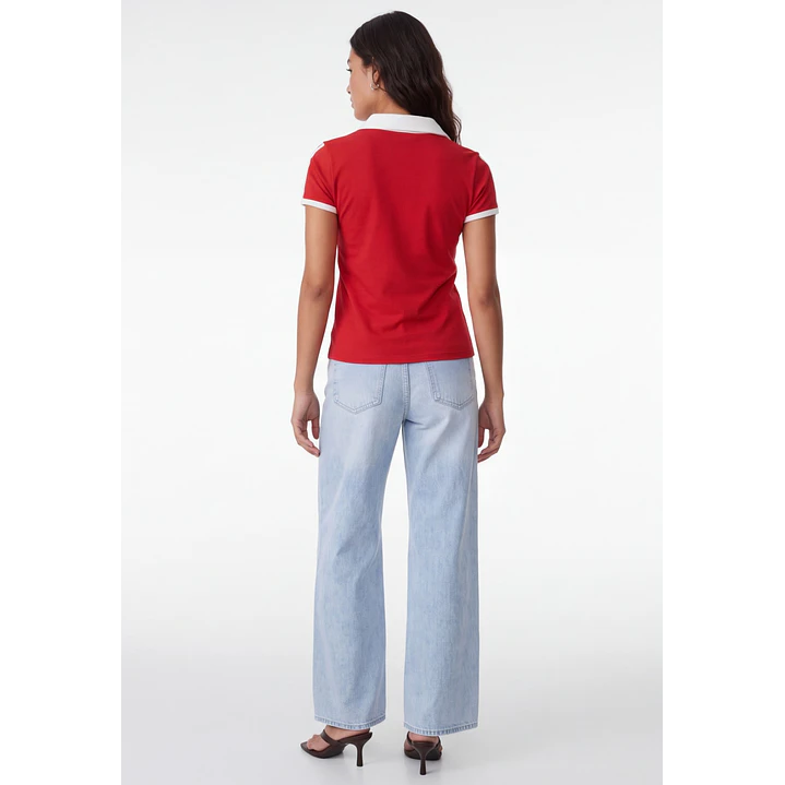 Polera Polo Mujer Rojo 2