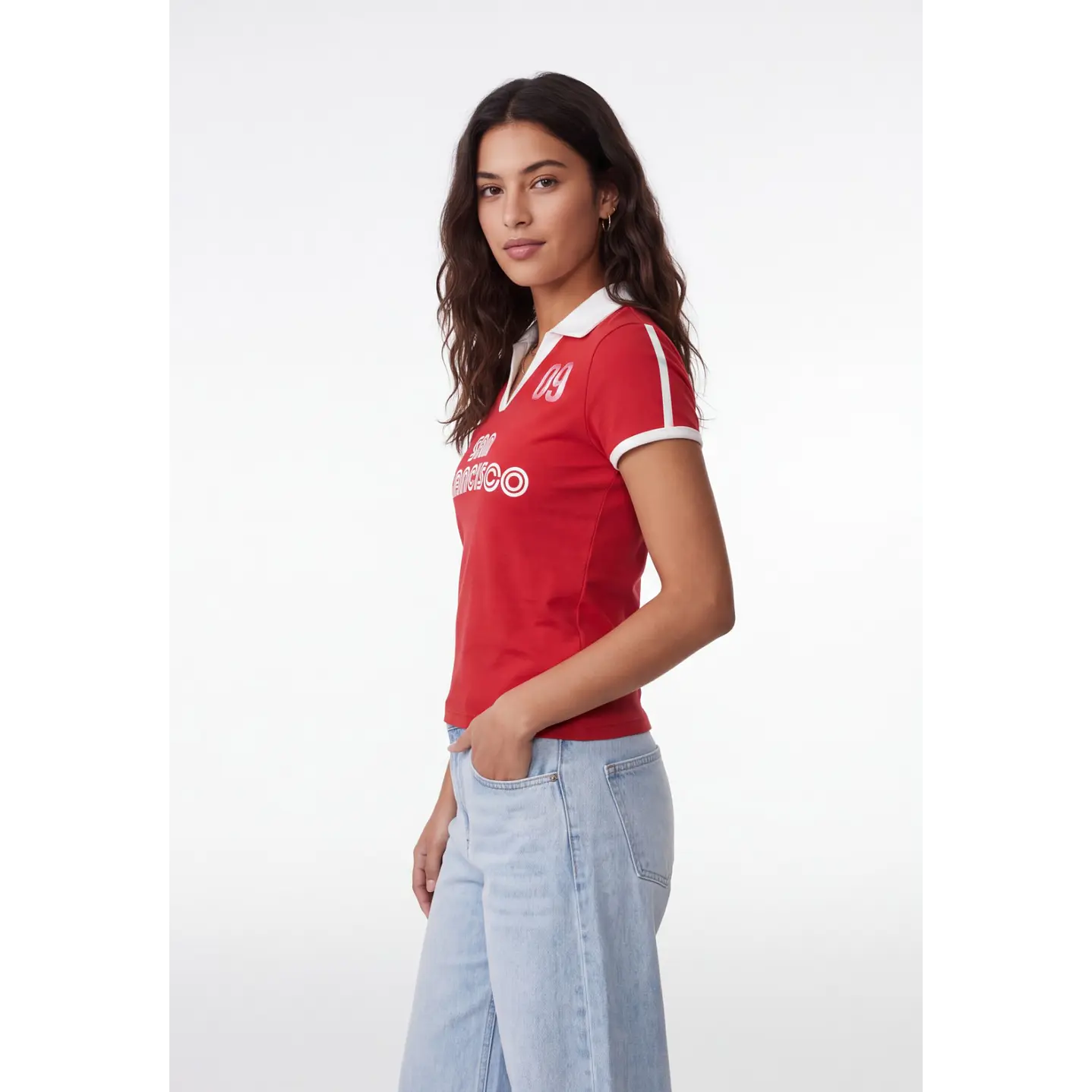 Polera Polo Mujer Rojo 4